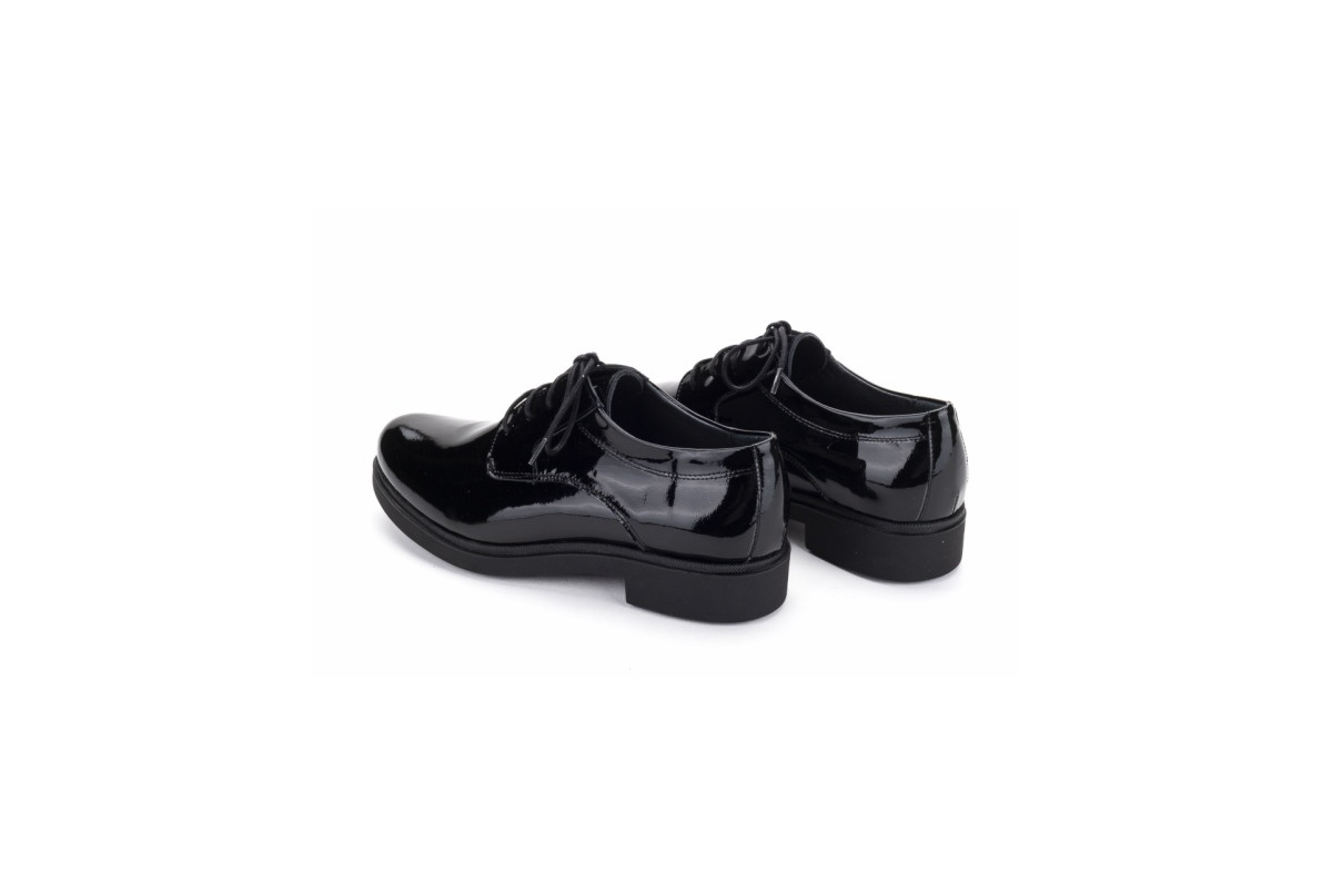 Derbies en cuir verni - Noir - Lince