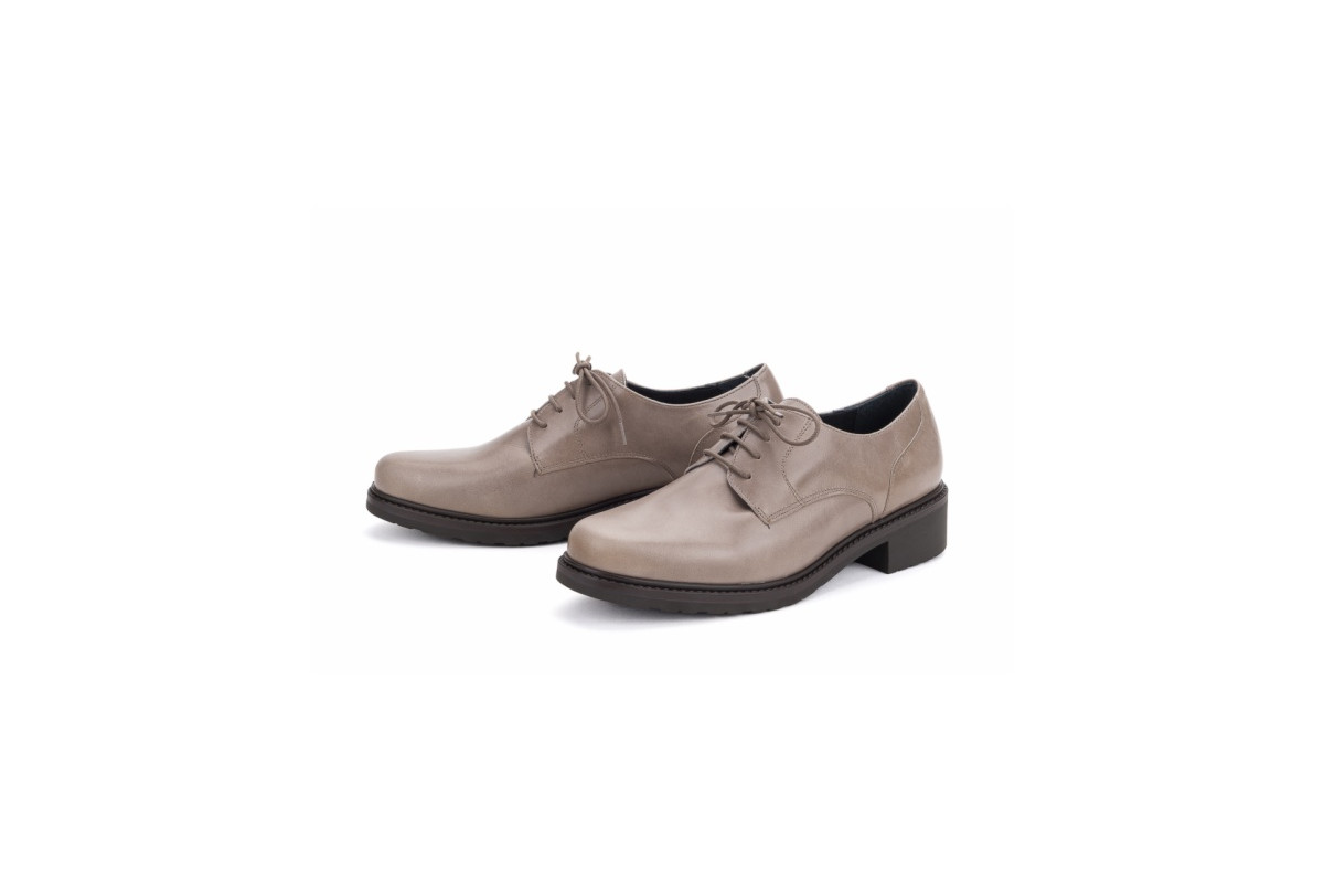 Derbies en cuir - Beige - Lince