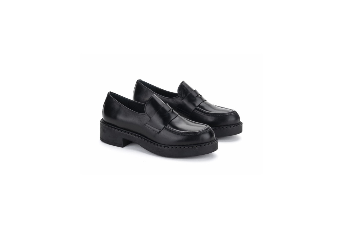 Mocassins en cuir - Noir - Lince