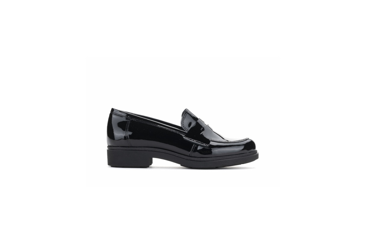 Mocassins en cuir verni - Noir - Lince