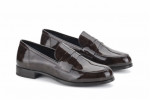 Mocassins en cuir verni - Marron - Lince