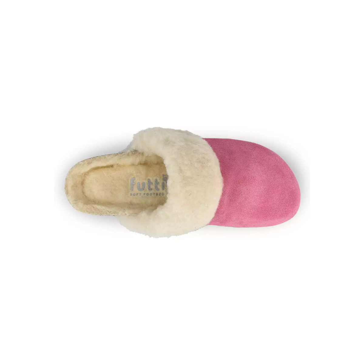 Sabots en fausse fourrure type chaussons - Rose - Futti