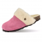 Sabots en fausse fourrure type chaussons - Rose - Futti