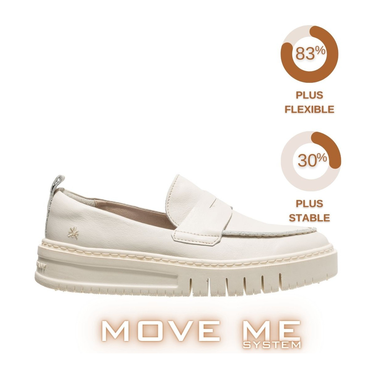 Mocassins plateforme en cuir - Beige - art