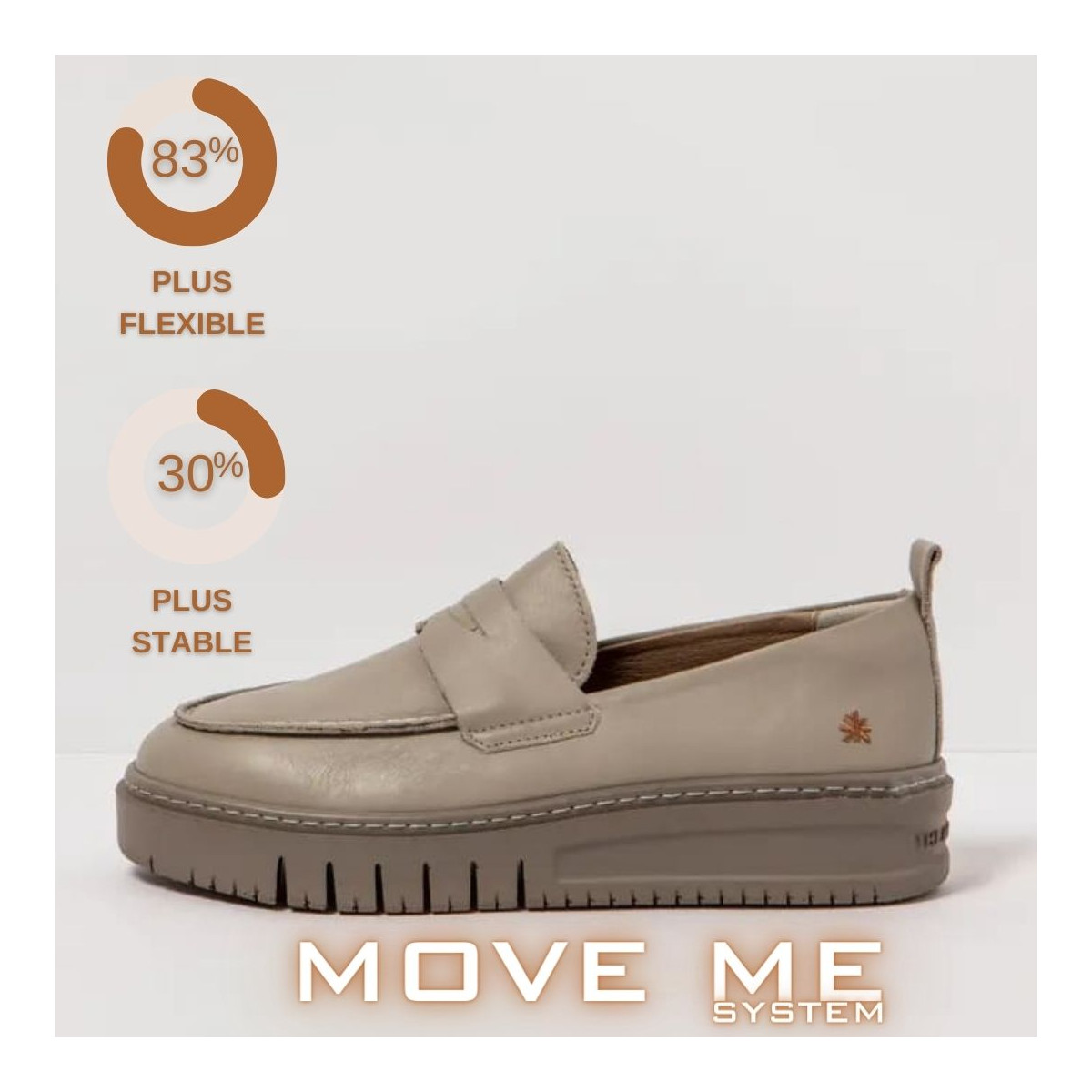 Mocassins plateforme en cuir - Beige - art