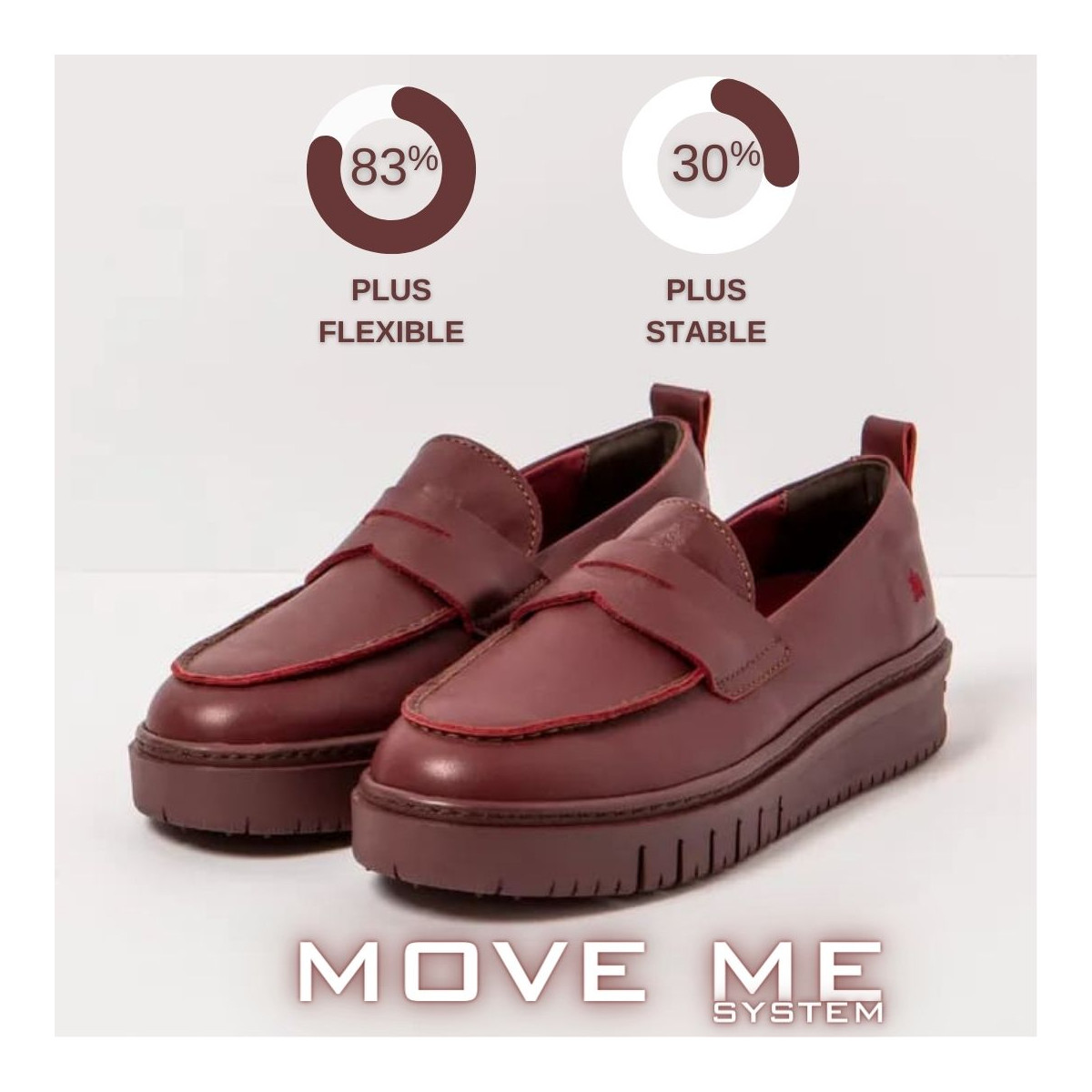 Mocassins plateforme en cuir - Rouge - art