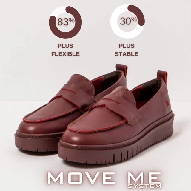 Mocassins plateforme en cuir - Rouge - art