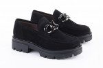 Mocassins plateforme en daim - Noir - Lince