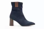 Bottines à talon effet bois en daim - Lince