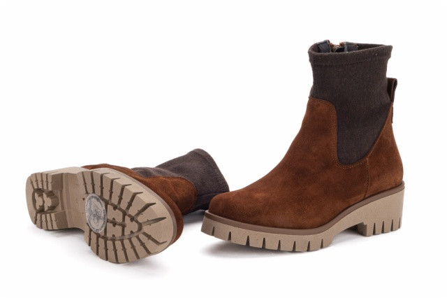 Bottines en daim à élastique - Marron - Lince