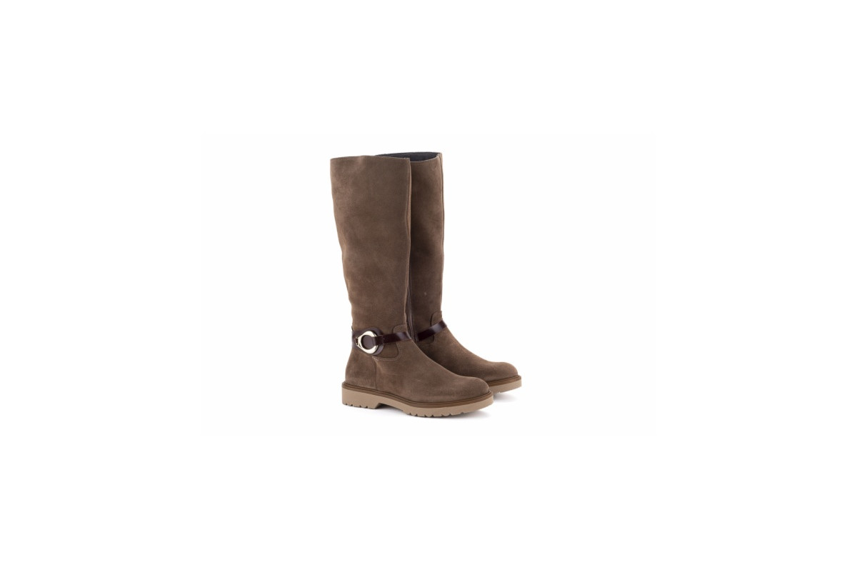 Bottes en daim à plateforme - Marron - Lince