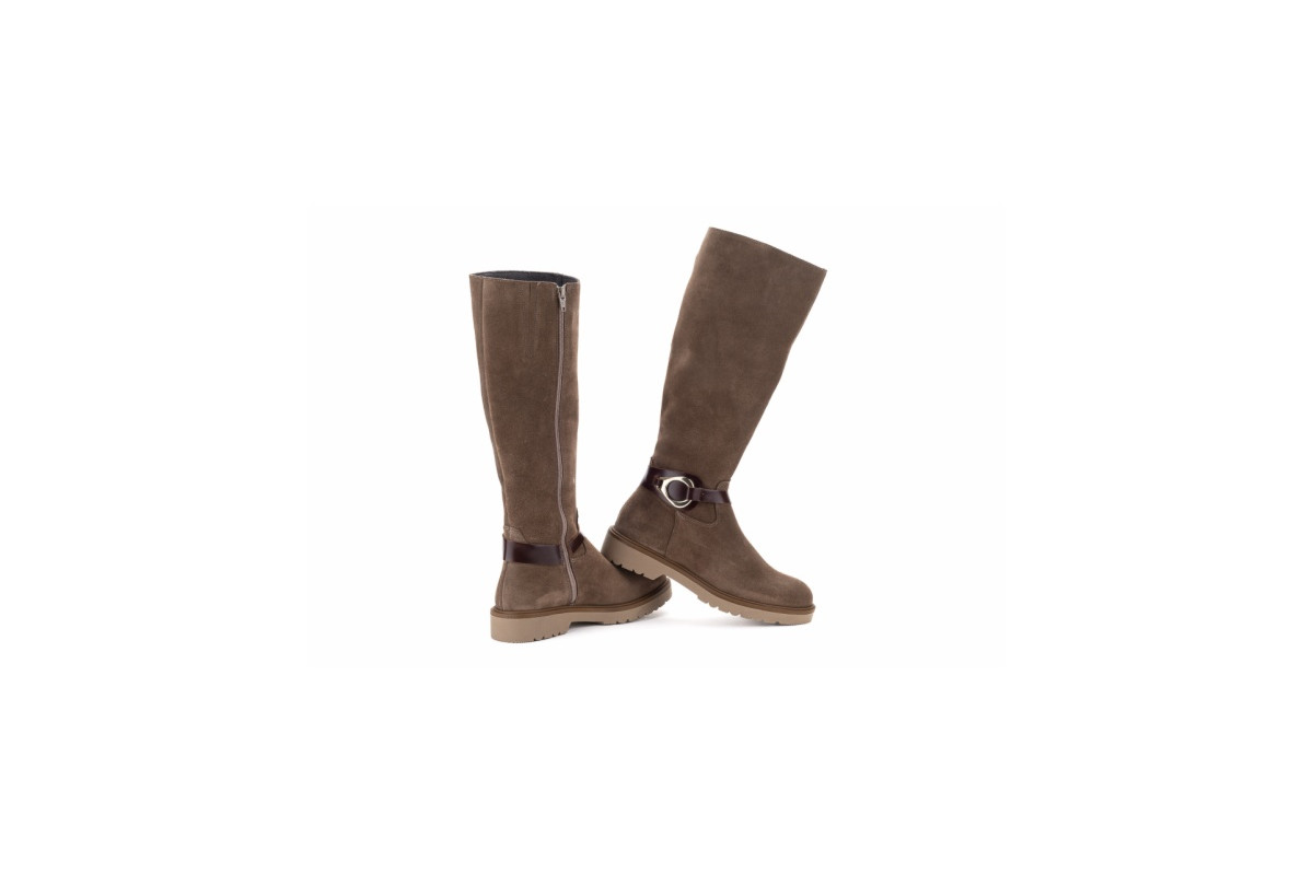 Bottes en daim à plateforme - Marron - Lince