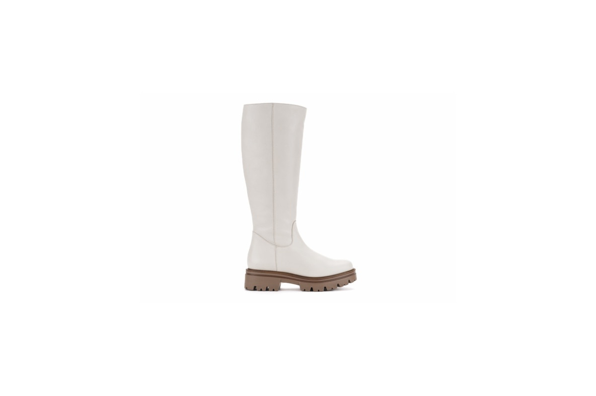 Bottes en cuir à plateforme - Blanc - Lince