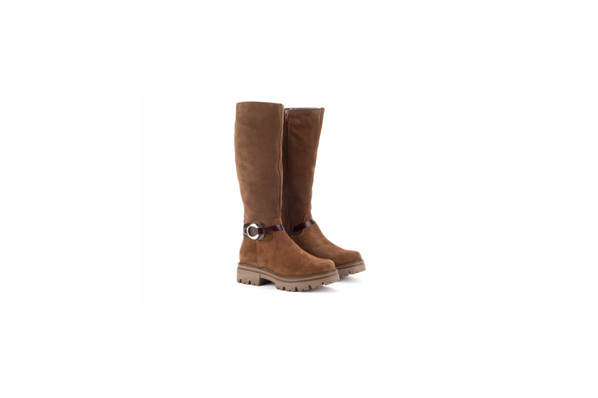 Bottes en daim à plateforme - Marron - Lince