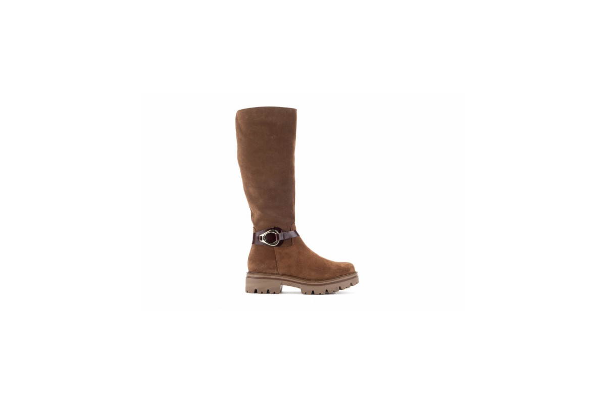 Bottes en daim à plateforme - Marron - Lince