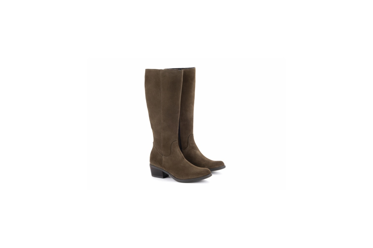 Bottes santiags en daim - Kaki - Lince