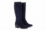 Bottes santiags en daim - Bleu Foncé - Lince