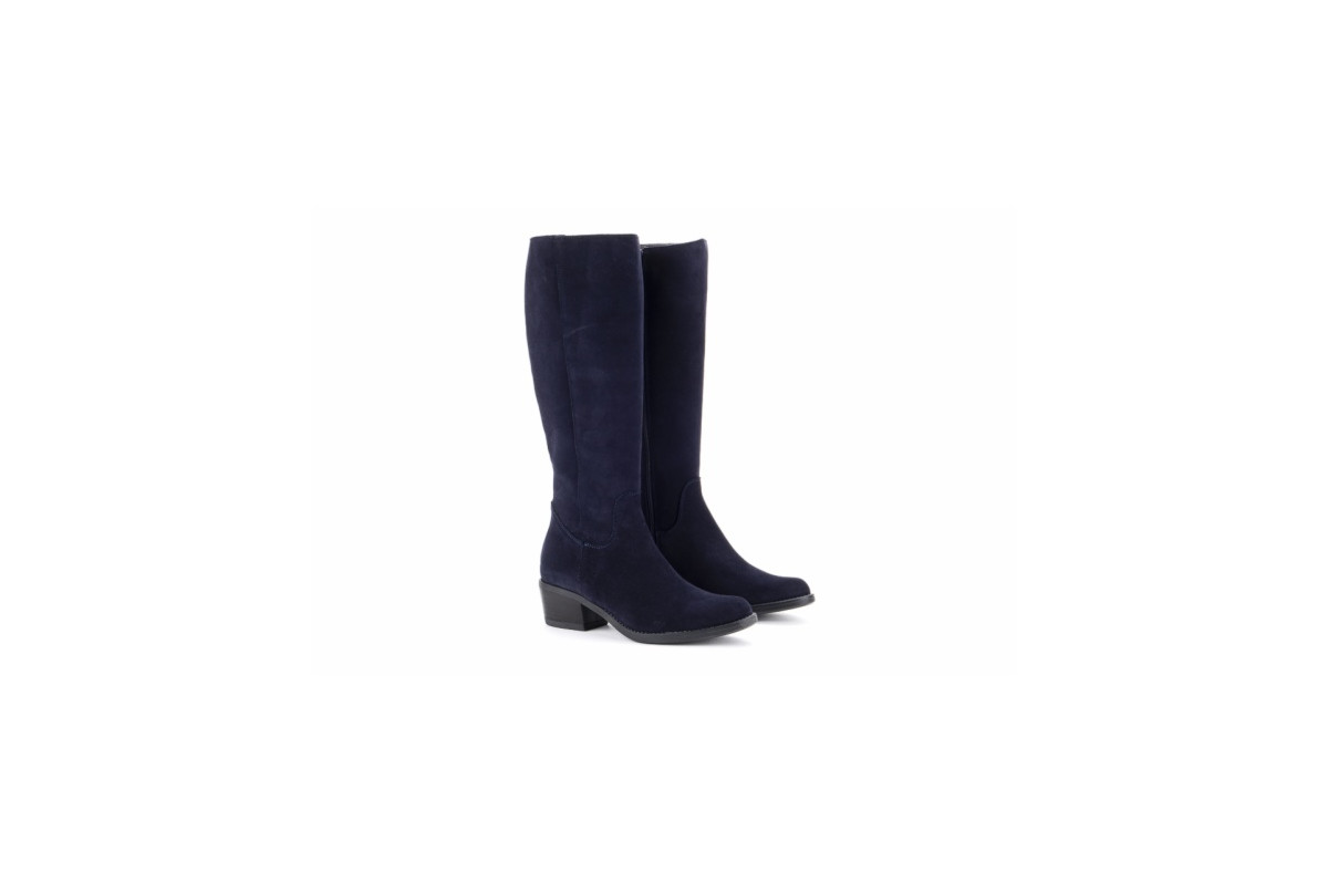 Bottes santiags en daim - Bleu Foncé - Lince