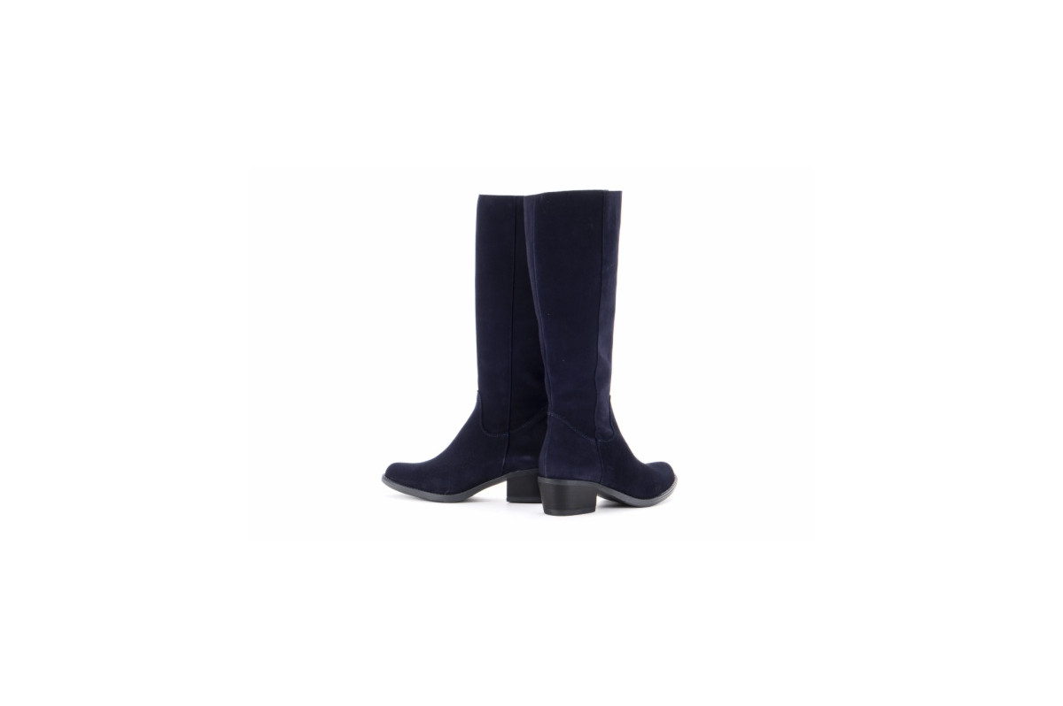 Bottes santiags en daim - Bleu Foncé - Lince