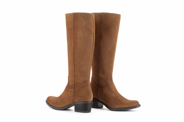 Bottes santiags en daim - Camel - Lince