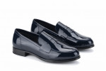 Mocassins en cuir verni - Bleu Marine - Lince