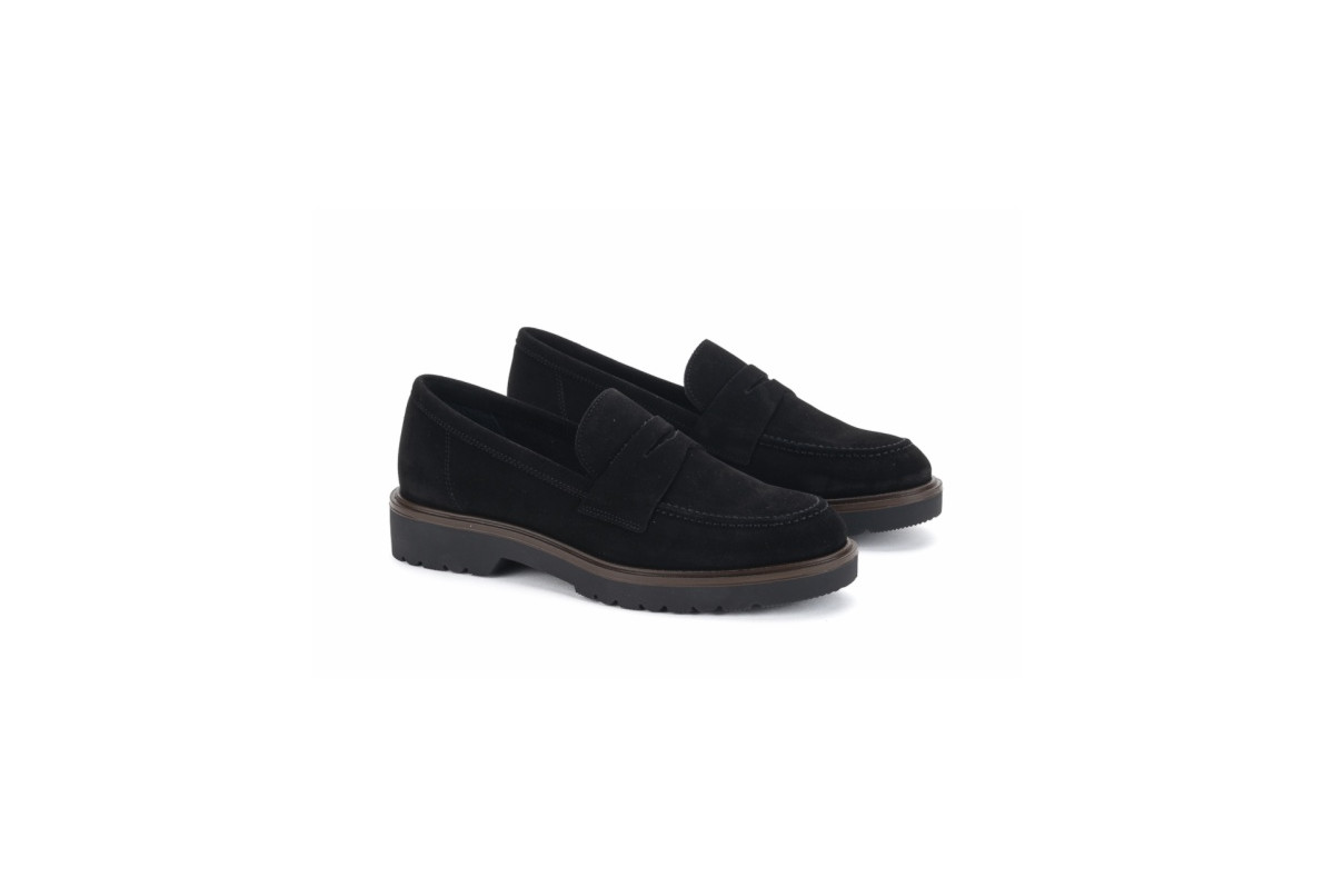 Mocassins en daim - Noir - Lince