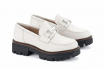 Mocassins plateforme en cuir - Blanc - Lince