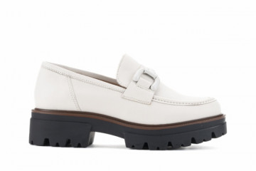 Mocassins plateforme en cuir - Blanc - Lince