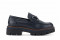 Mocassins plateforme en cuir - Bleu Marine - Lince