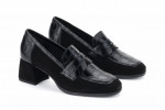 Mocassins à talon en cuir et daim - Lince