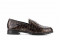 Mocassins en cuir effet croco - Marron - Lince