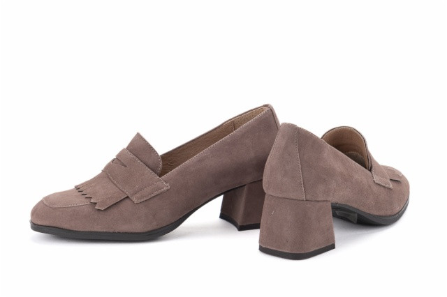 Mocassins en daim et franges - Taupe - Lince