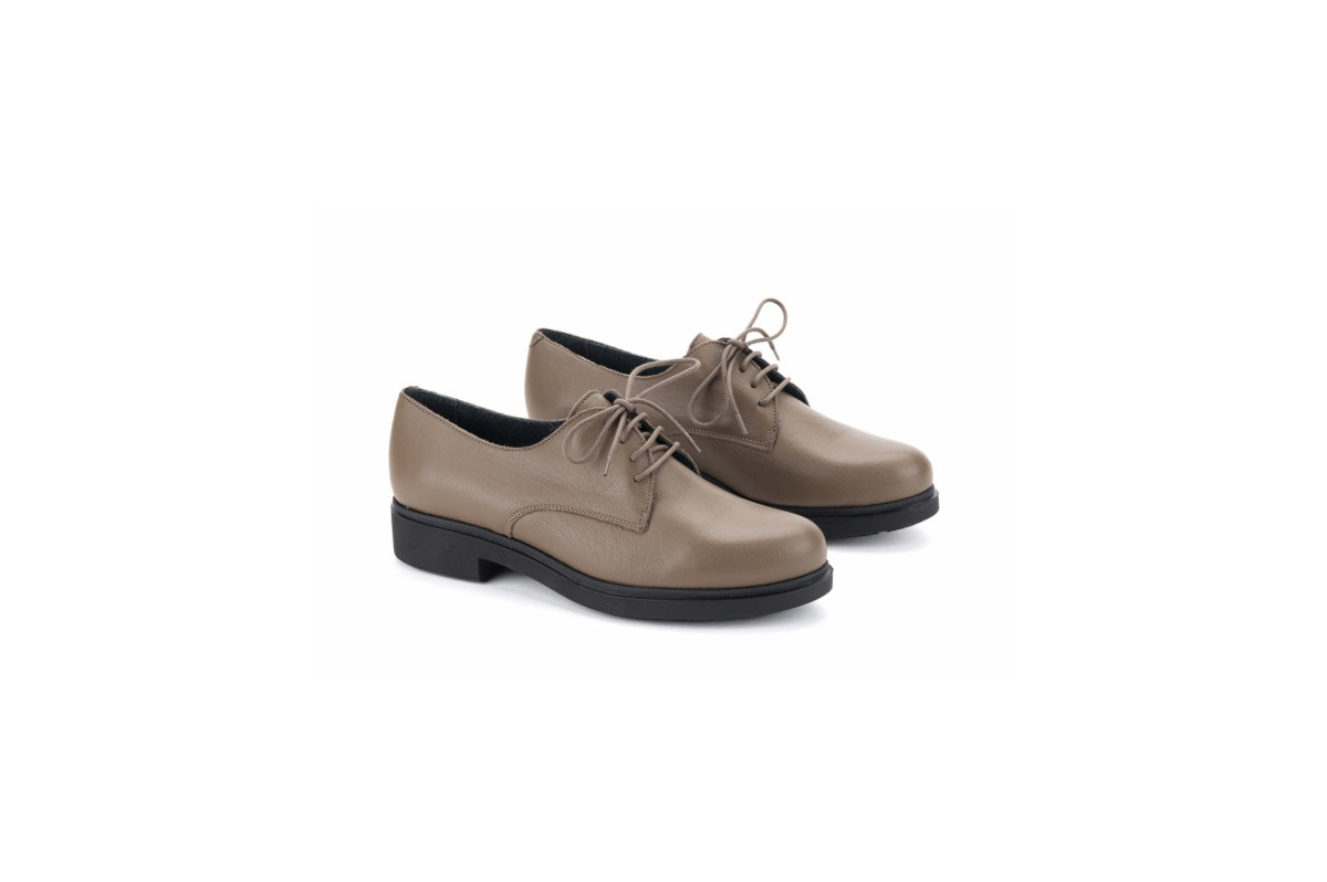 Derbies femme en cuir - Marron - Lince