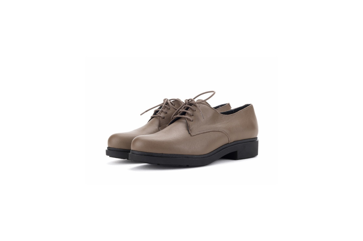 Derbies femme en cuir - Marron - Lince