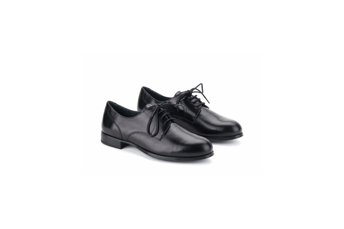 Derbies femme en cuir - Noir - Lince