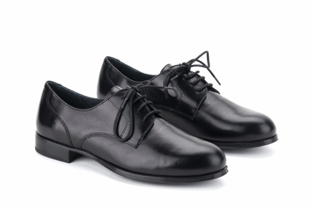 Derbies femme en cuir - Noir - Lince