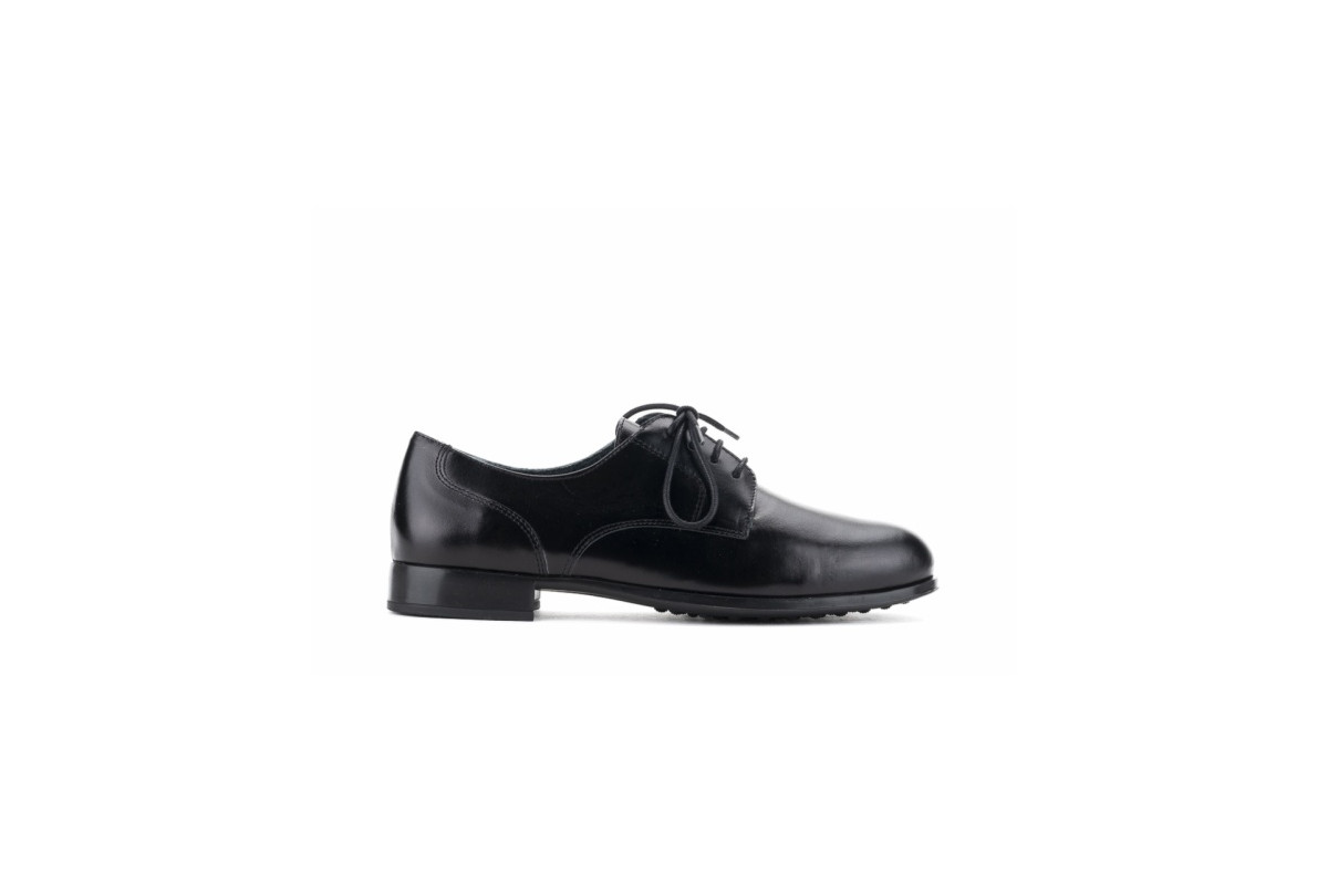 Derbies femme en cuir - Noir - Lince