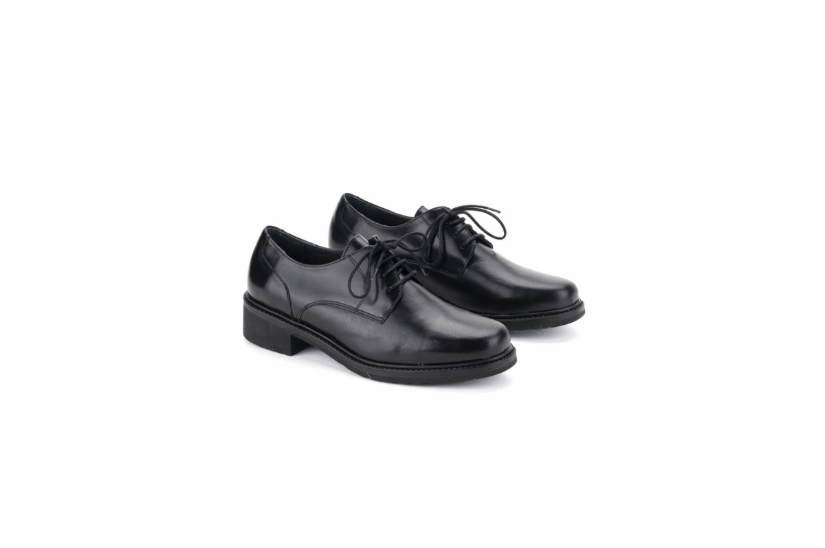 Derbies femme en cuir - Noir - Lince