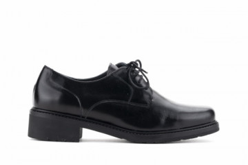 Derbies femme en cuir - Noir - Lince