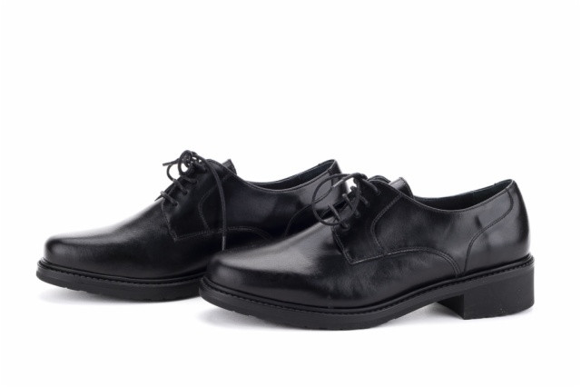 Derbies femme en cuir - Noir - Lince