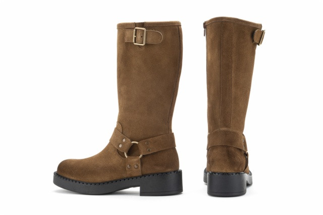 Bottes en daim à boucle - Marron - Lince