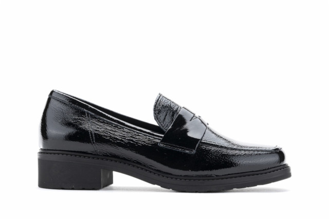 Mocassins en cuir verni - Noir - Lince