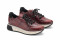 Baskets confortables en cuir effet croco - Rouge - Lince