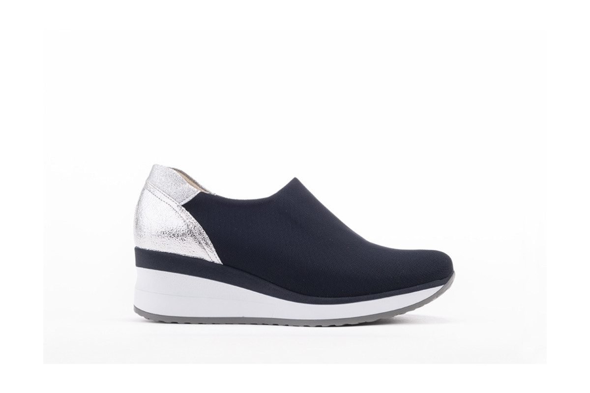 Baskets confortables en lycra élastique - Bleu Marine - Lince