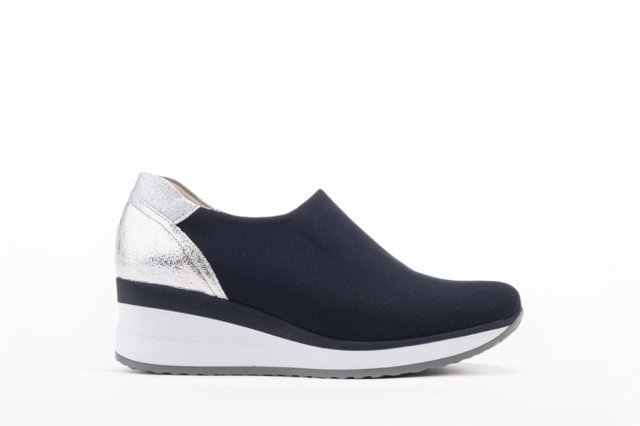 Baskets confortables en lycra élastique - Bleu Marine - Lince