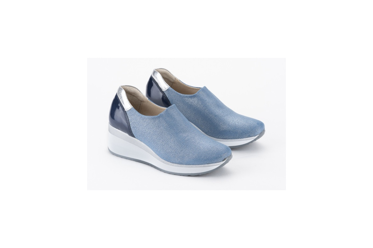 Baskets confortables en lycra élastique - Bleu Ciel - Lince