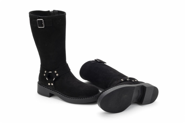 Bottes en daim à boucle - Noir - Lince