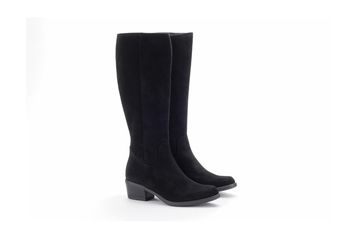 Bottes santiags en daim - Noir - Lince