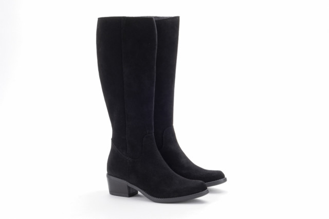 Bottes santiags en daim - Noir - Lince