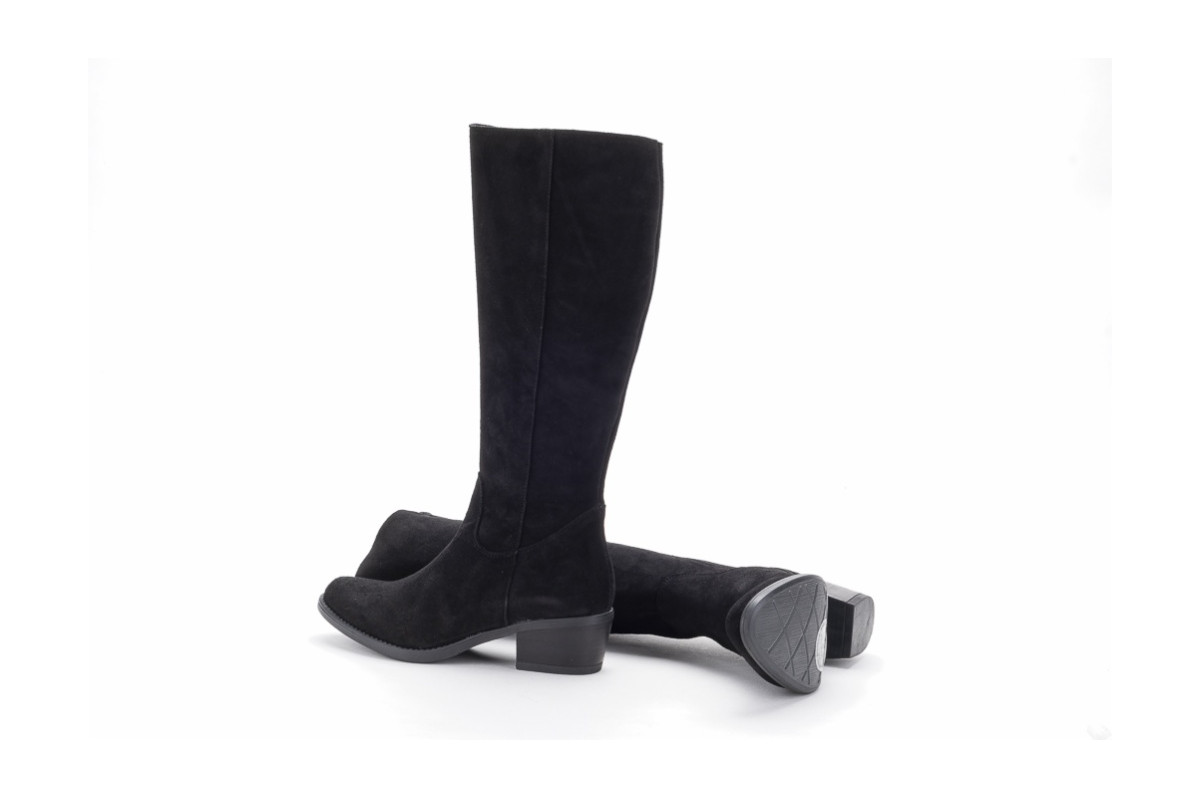 Bottes santiags en daim - Noir - Lince